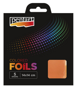 Pentart Rose Gold Coloured Foil Sheets 9cm x 9cm 5 sheet pack