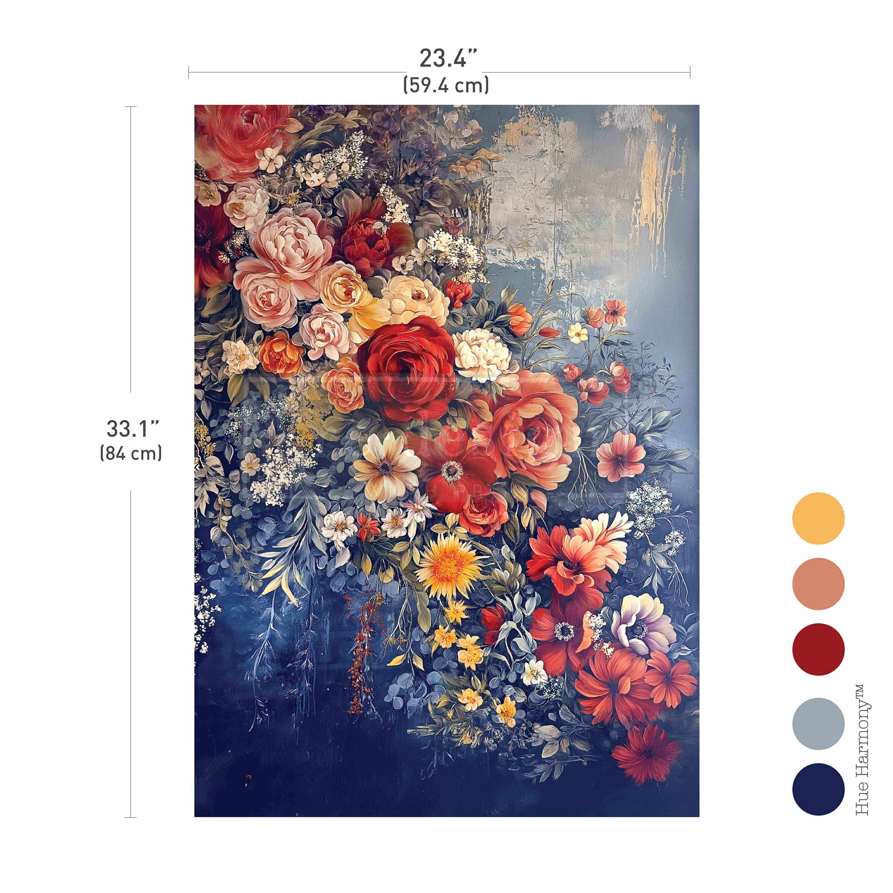 *New* Exclusive Redesign with Prima Decoupage A1 Fiber Paper Limited Edition A colourful Bunch