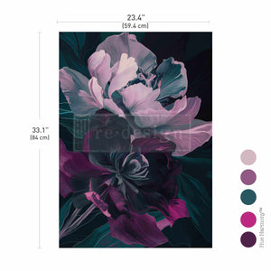 *New* Exclusive Redesign with Prima Decoupage A1 Fiber Paper Limited Edition lavish bloom