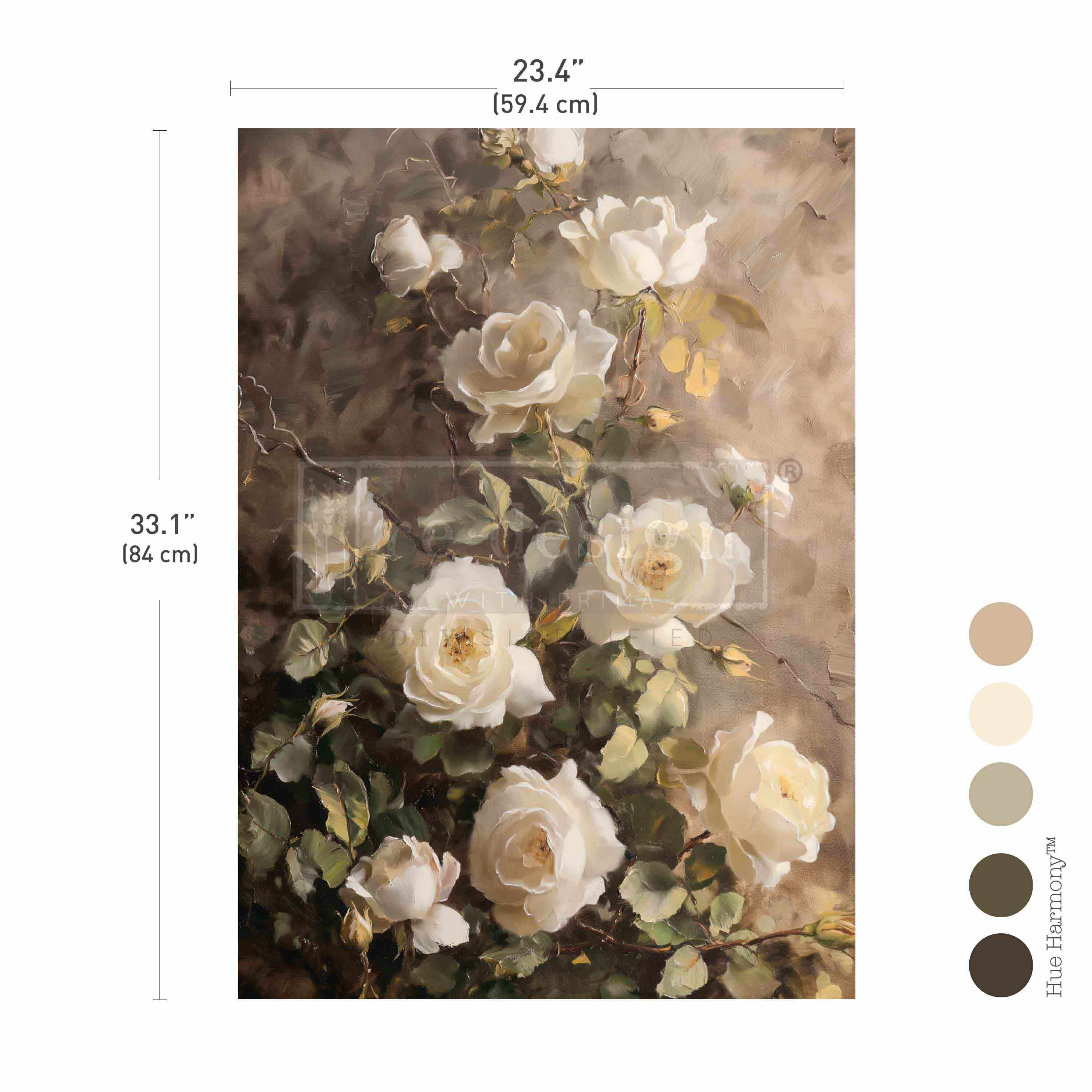 *New* Exclusive Redesign with Prima Decoupage A1 Fiber Paper Limited Edition Silent Beauty