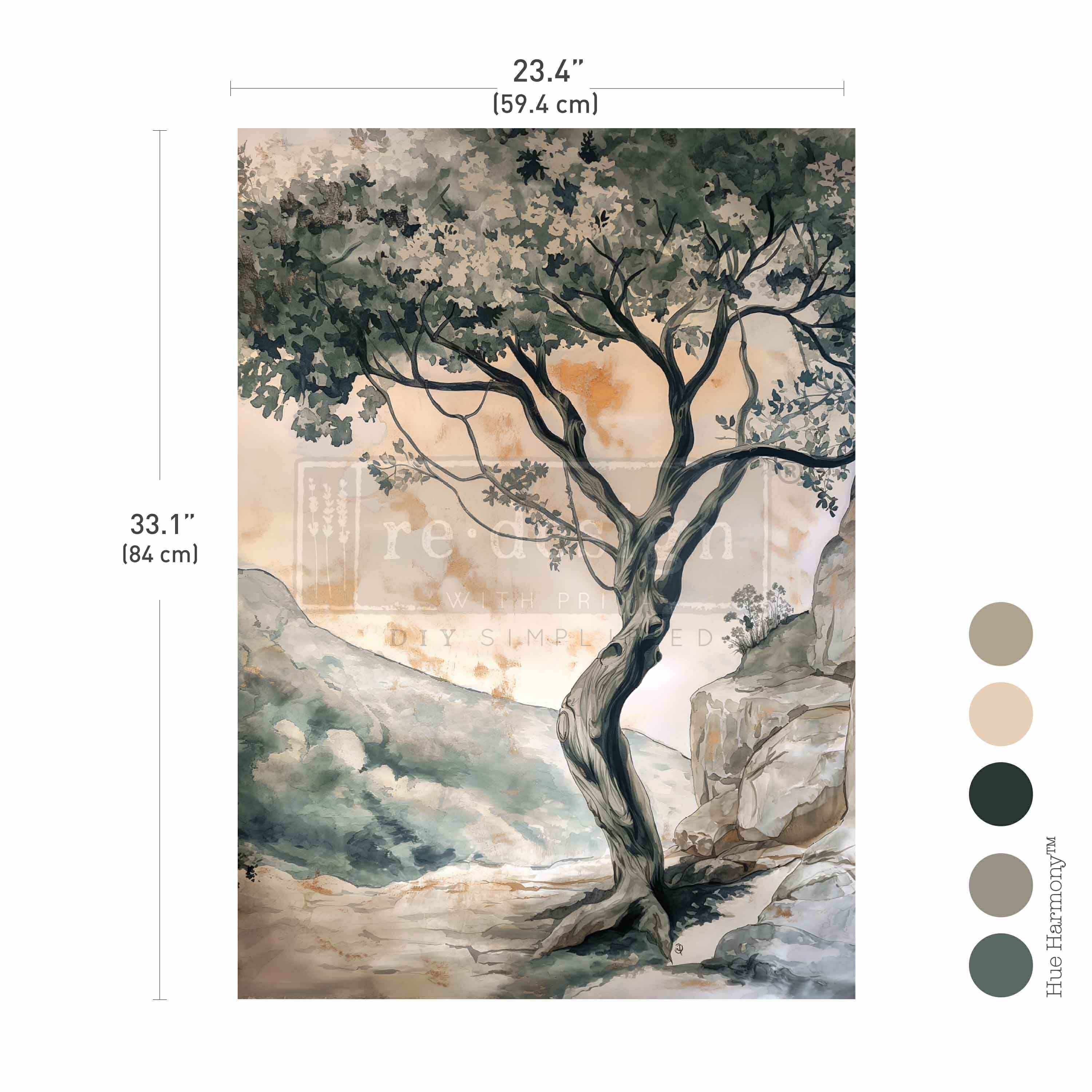 *New* Exclusive Redesign with Prima Decoupage A1 Fiber Paper Limited Edition Timeless Timber
