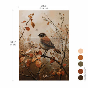 *New* Exclusive Redesign with Prima Decoupage A1 Fiber Paper Limited Edition Sunlit Songbird