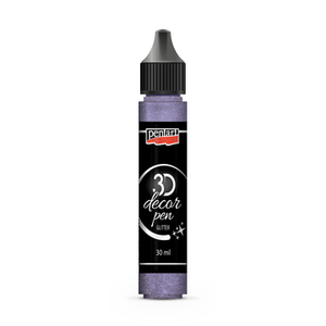 Pentart 3D Decor Pen 30ml Silvery Purple