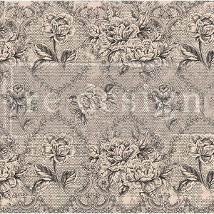 *New Sept 2022 Redesign with Prima Decoupage A1 Fiber Paper Antique laces