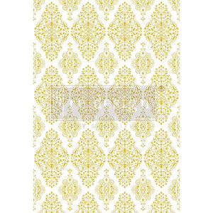 *New July 2022 Redesign Decor Transfer Kacha Gold Damask