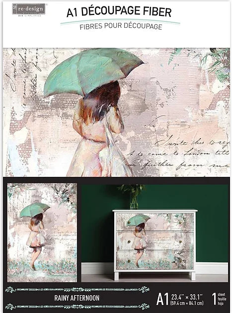 *New Nov 2022 Redesign with Prima Decoupage A1 paper Rainy Afternoon