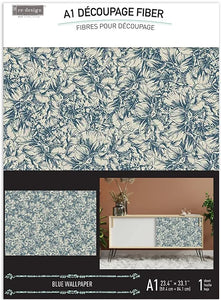 *New Nov 2022 Redesign with Prima Decoupage A1 paper Blue Wallpaper