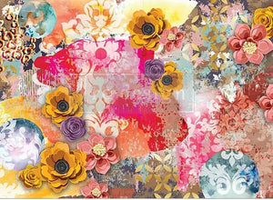 *New Nov 2022 Redesign with Prima Decoupage Tissue Paper Abstract Beauty CeCe restyled