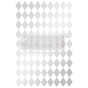 *New July 2022 Redesign Decor Transfer Silver Harlequin