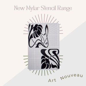 Its so chic Mylar Stencil A4 Art Nouveau