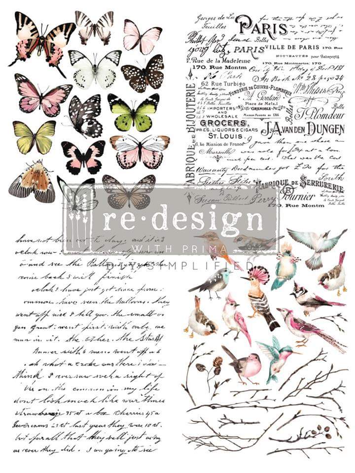 Redesign with Prima Furniture transfer Parisian butterflies