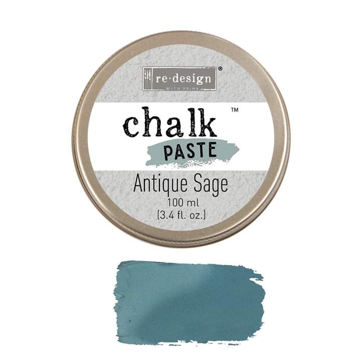 *New * Redesign with Prima Chalk paste 100ml Antique Sage