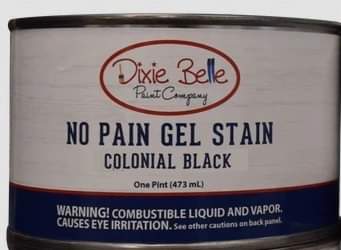 Dixie Belle No Pain Gel stain in Colonial Black