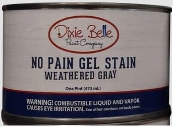 Dixie Belle No Pain Gel stain Weathered Gray