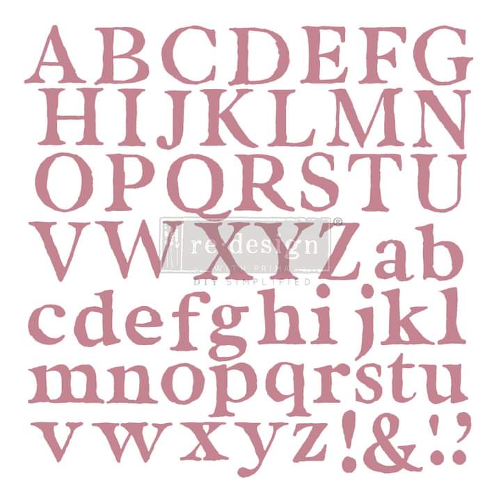Redesign Decor Clear Cling stamp Alpha