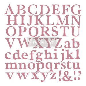 Redesign Decor Clear Cling stamp Alpha