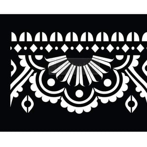 *New Late September Release Redesign with Prima Stick and Style Stencil Roll Mendhi Border