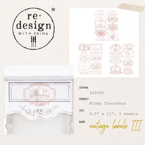 *New 2023 Redesign with Prima Middy Transfer Vintage Labels III