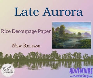 *New* Belle's and Whistles Decoupage paper A1 Late Aurora