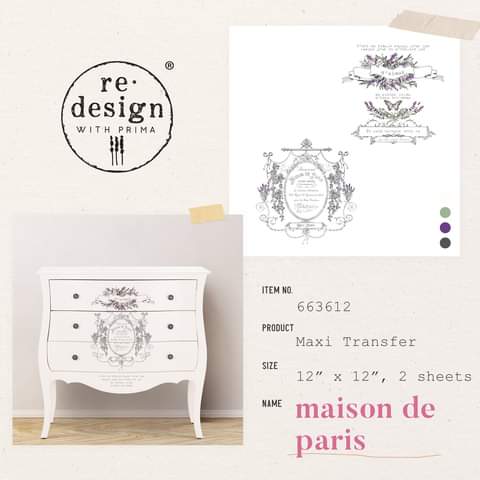 Q2 Part 1 2023 Redesign with Prima *New Size* Maxi Transfer maison de paris