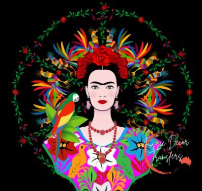 Aussie Decor Poster print Frida and the Parrot