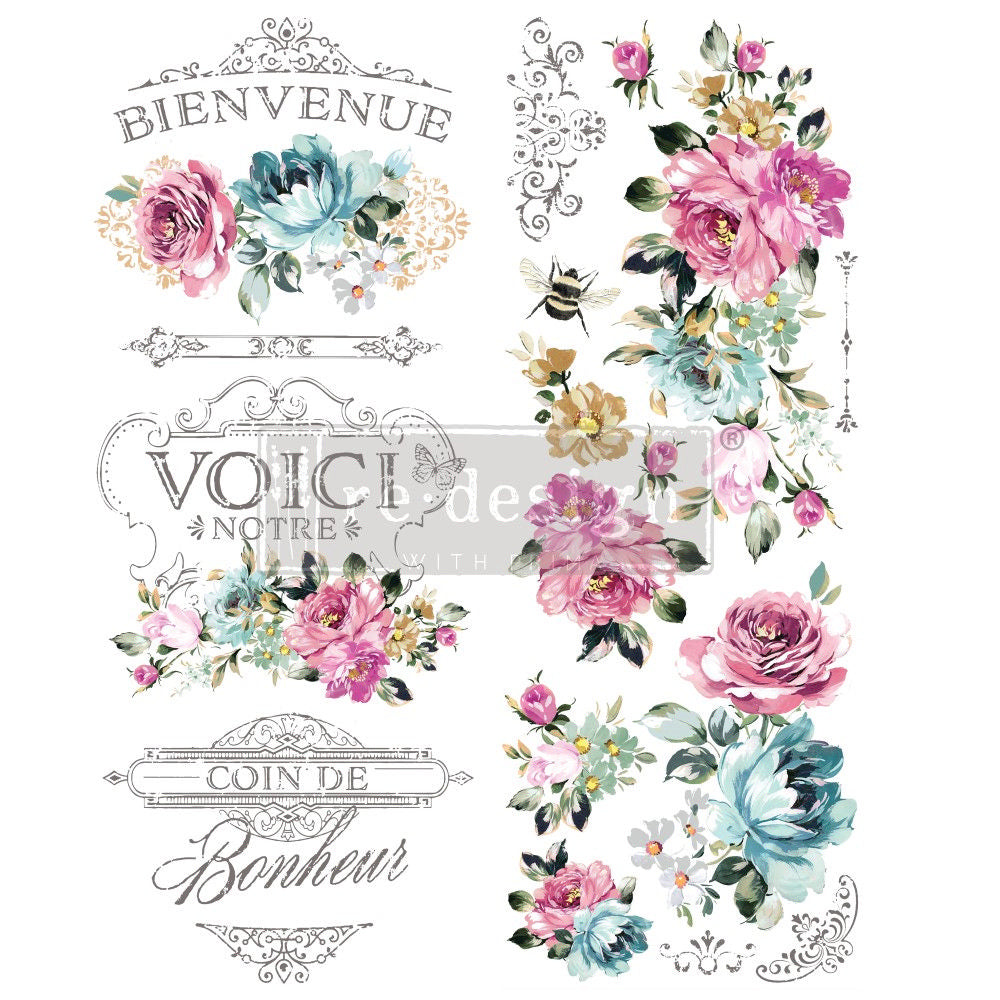 *New * Redesign Decor Transfer Fuchsia sunset