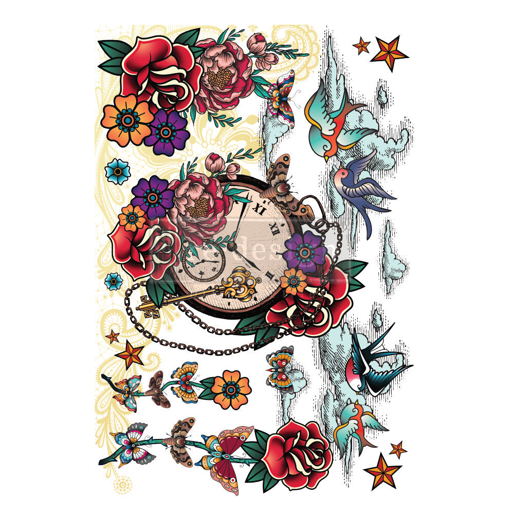 *New Spring Release Redesign with Prima CeCe Restyled collection Inked Flash Transfer