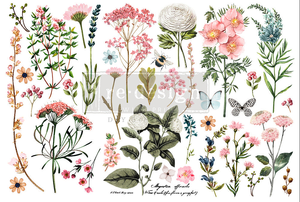 *New Spring Release Redesign with Prima Small Transfer Botanical paradise