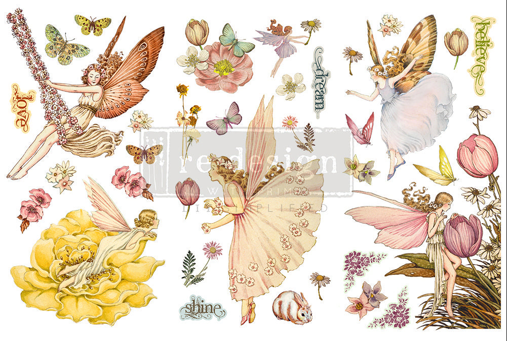 *New Spring Release Redesign with Prima Small Transfer Fairy Flowers
