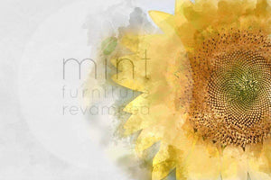 Mint Decoupage paper Sunflower