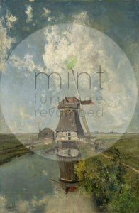 Mint Decoupage paper Windmill
