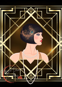 New* Self Adhesive Decoupage paper 1920's flapper